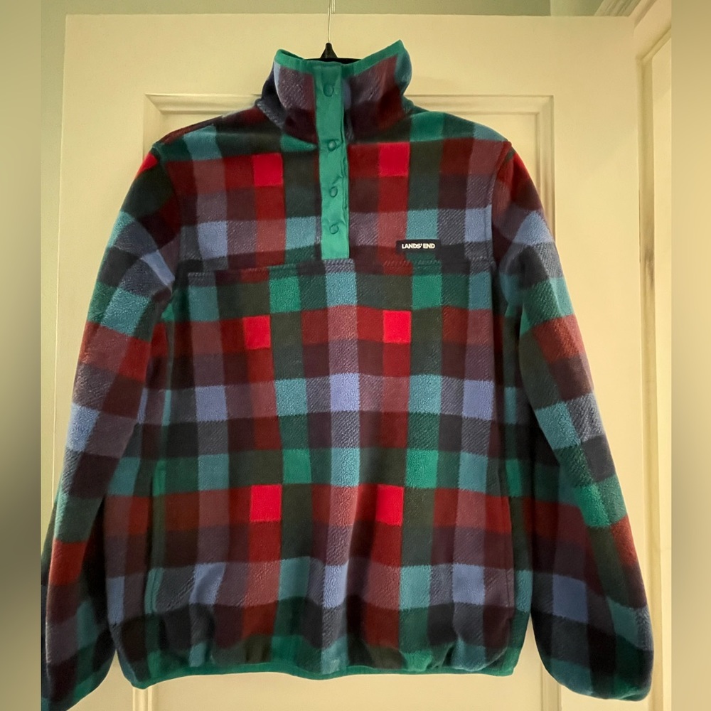 Lands End button up fleece
